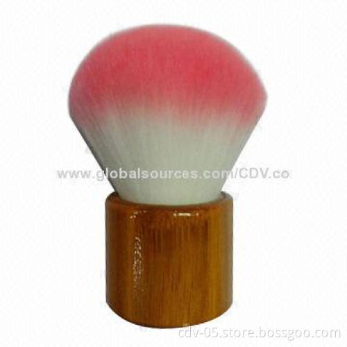 Kabuki makeup brushes, made of original bamboo handle and double color synthetic hair